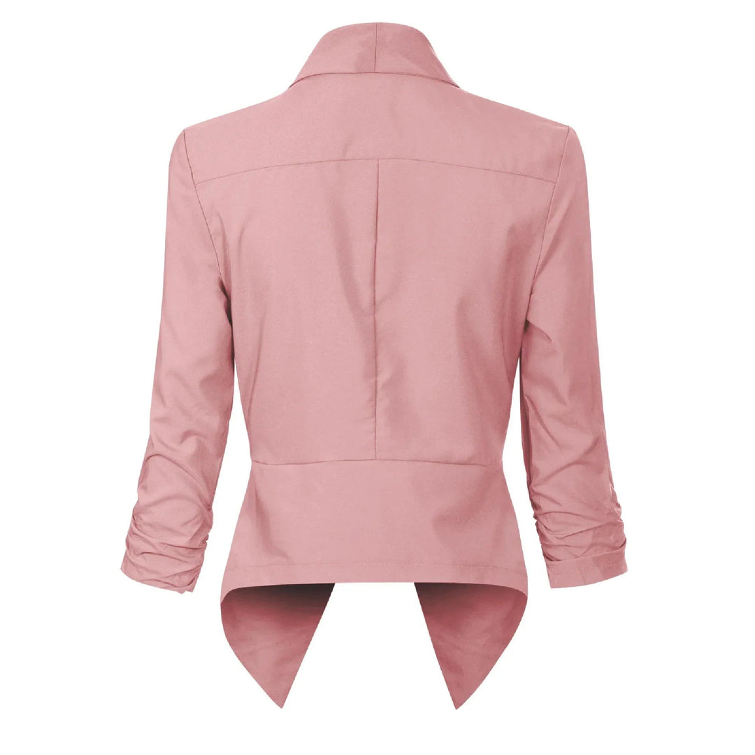 Dam Öppen Blazer med Drapering - Klassisk Elegans