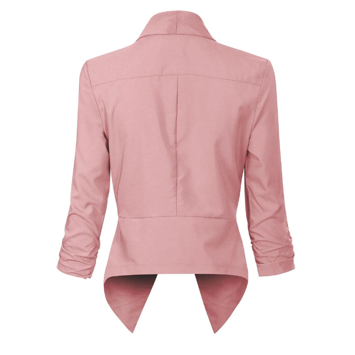 Dam Öppen Blazer med Drapering - Klassisk Elegans