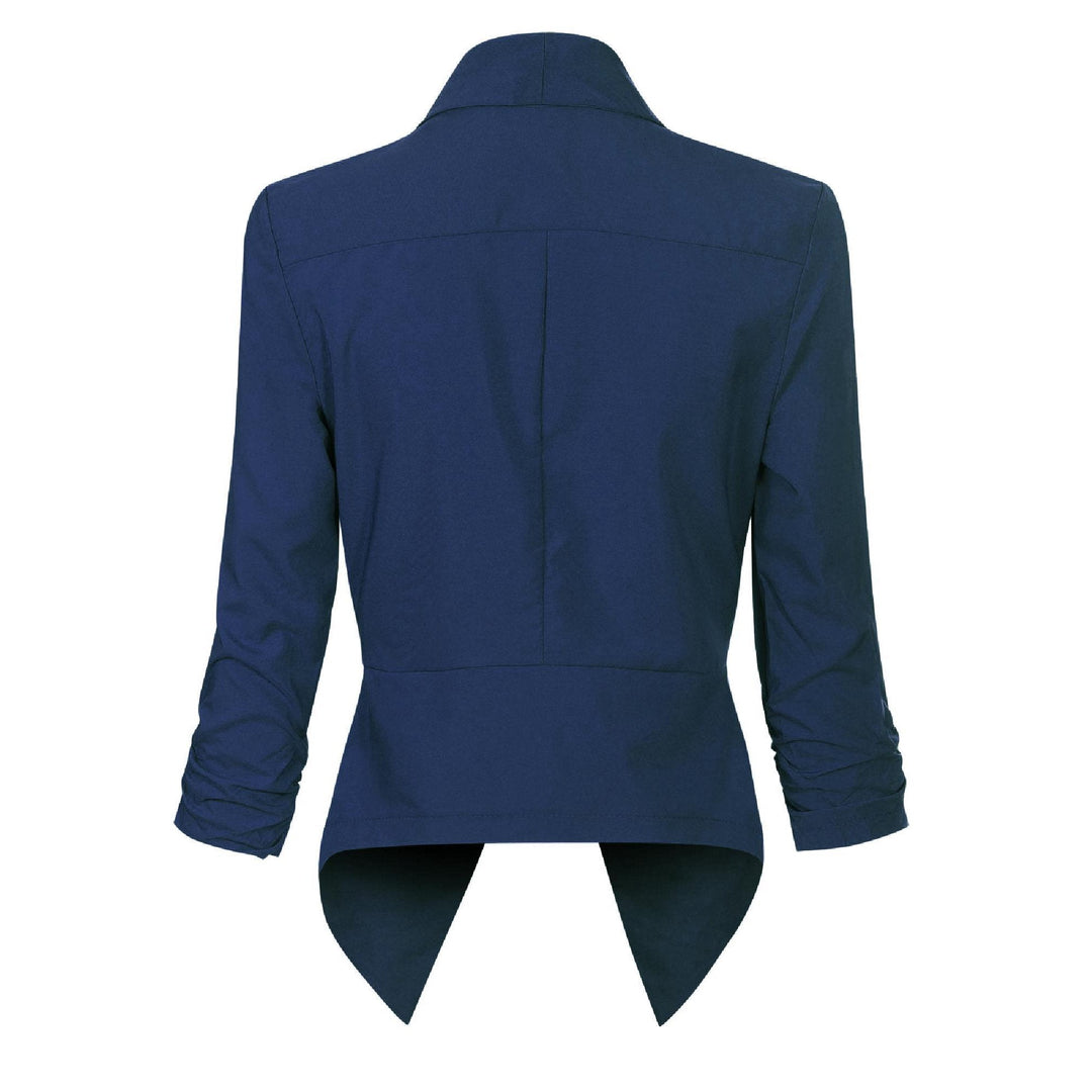 Dam Öppen Blazer med Drapering - Klassisk Elegans