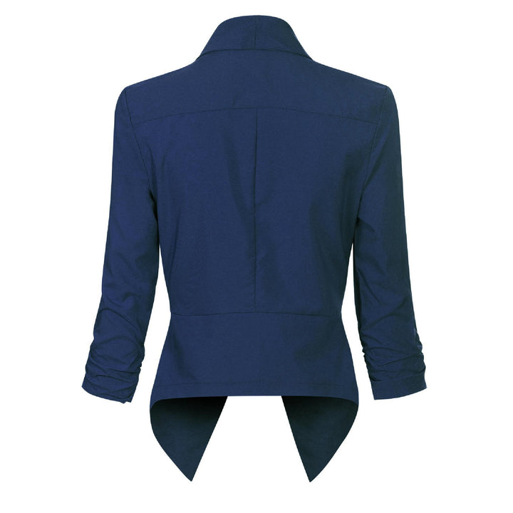 Dam Öppen Blazer med Drapering - Klassisk Elegans