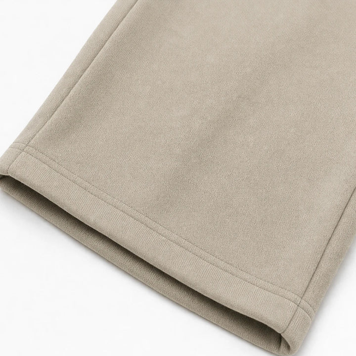 Dam Ribbad Oversized Topp och Vida Byxor Set - Minimal