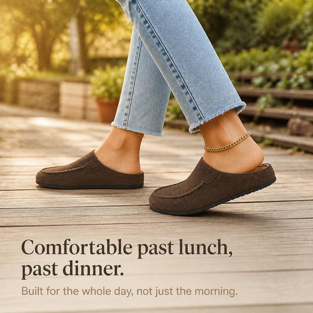 Dam Rundad Tå Loafer Flat - Bekväm Daglig Sko