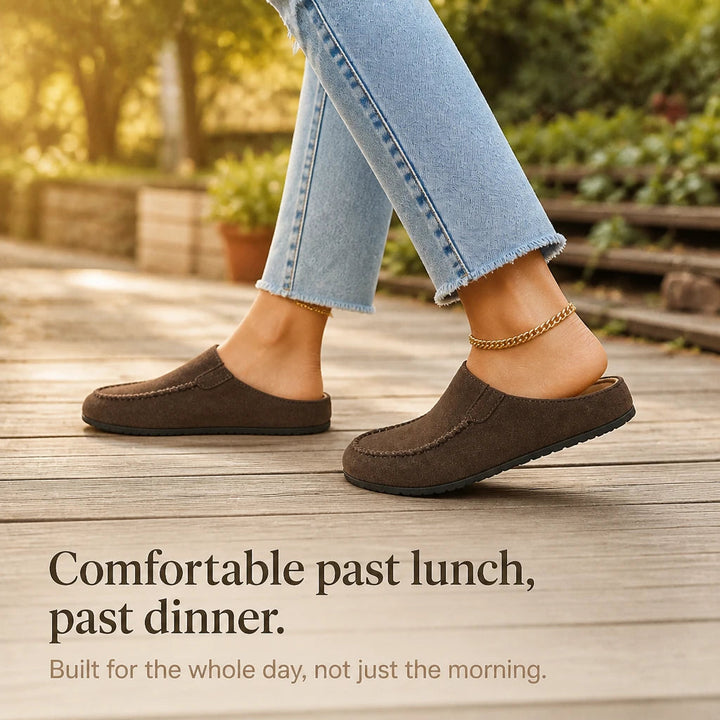 Dam Rundad Tå Loafer Flat - Bekväm Daglig Sko