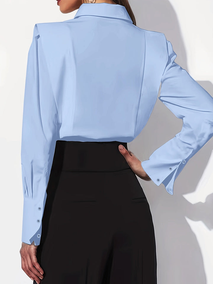 Dam Skjorta med Knappar - Klassisk Elegant Stil