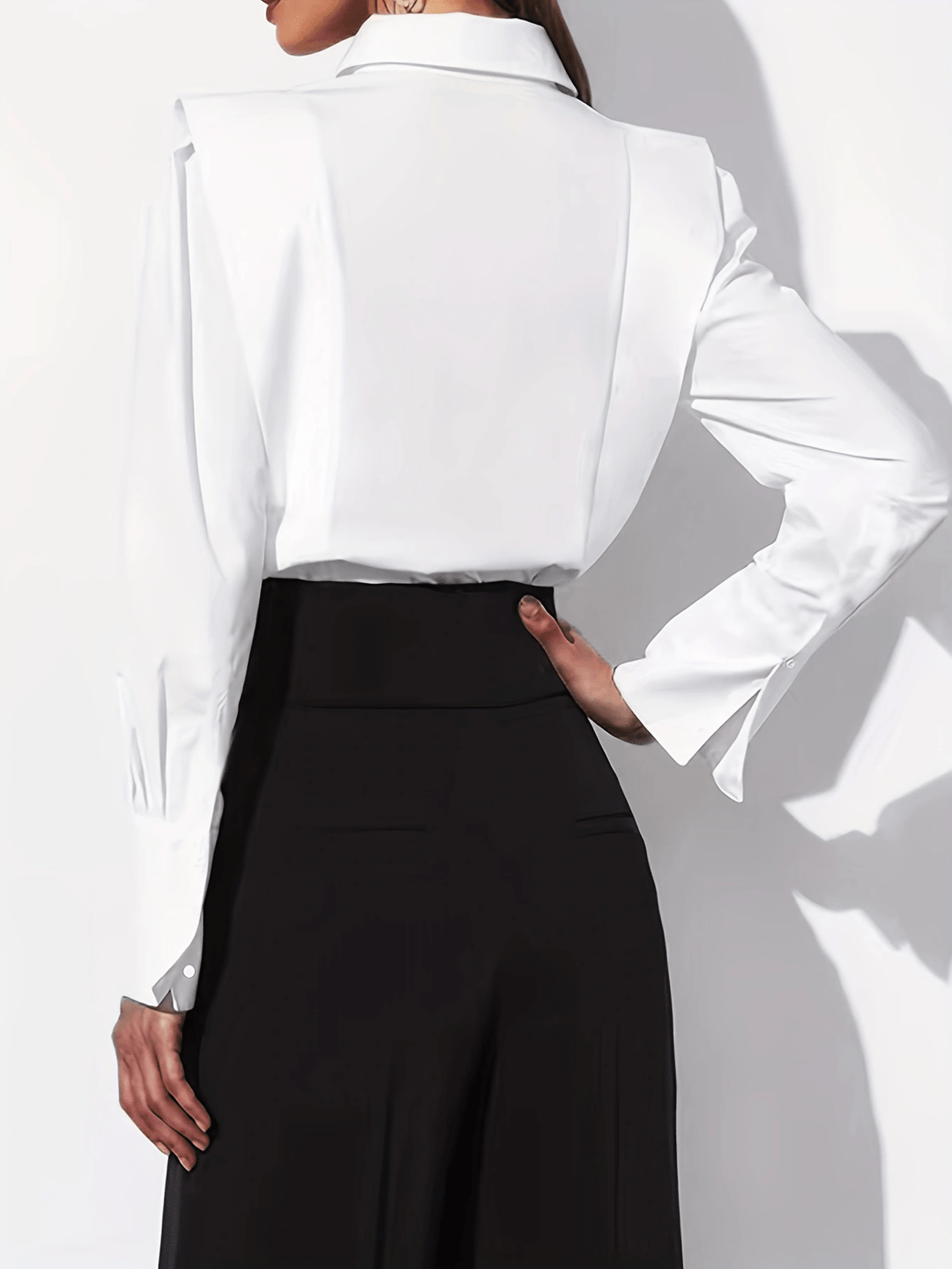 Dam Skjorta med Knappar - Klassisk Elegant Stil