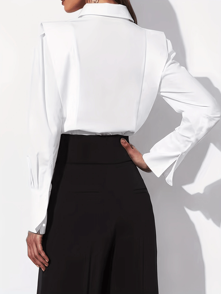 Dam Skjorta med Knappar - Klassisk Elegant Stil