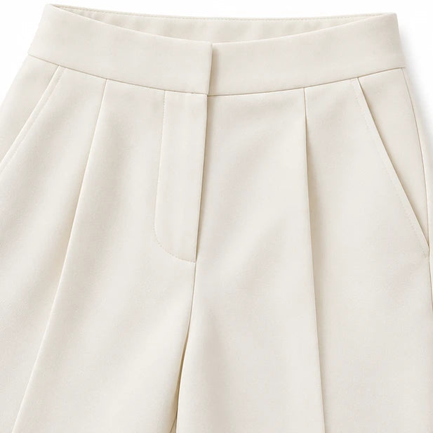 Dam Skjorta och Kortbyxor Set - Minimalistisk Arbetsoutfit