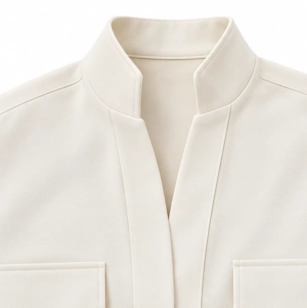 Dam Skjorta och Kortbyxor Set - Minimalistisk Arbetsoutfit