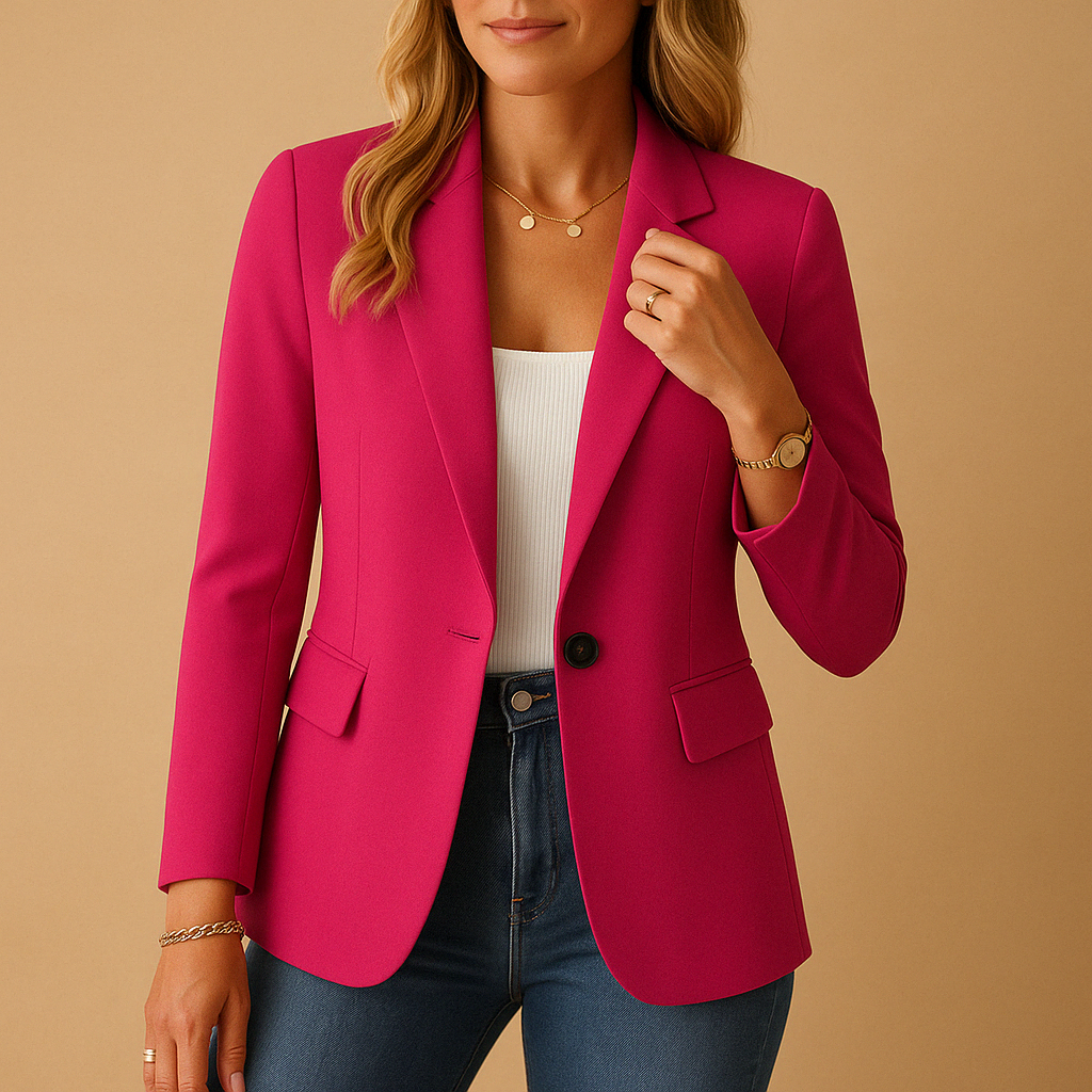 Dam Skräddarsydd Blazer in röd, Klassisk Elegans