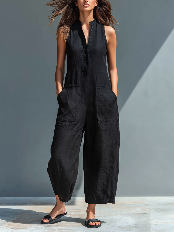 Dam Sleeveless Jumpsuit - Elegant och Minimalistisk