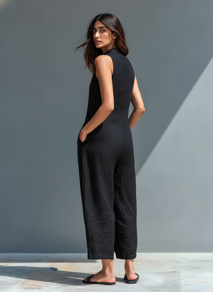 Dam Sleeveless Jumpsuit - Elegant och Minimalistisk