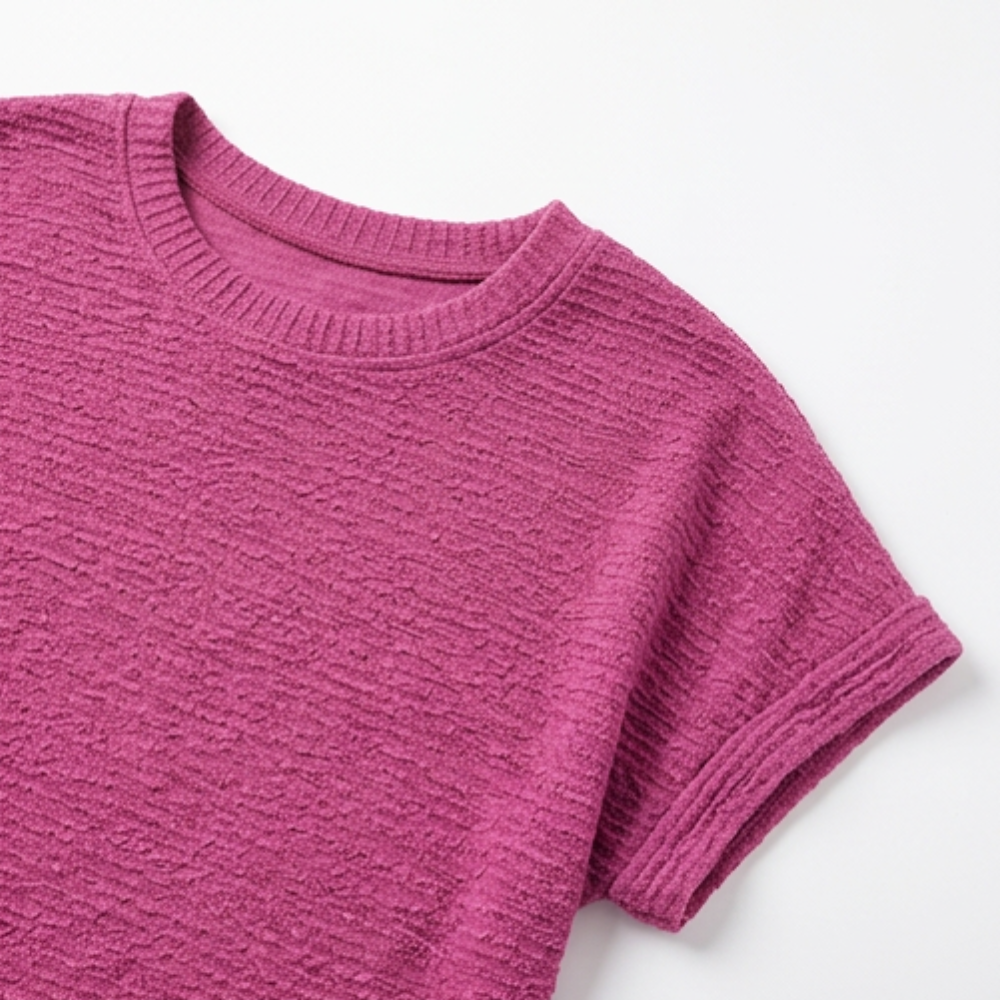 Dam Sommarklänning med Djupa Fickor - Skrynklig Knit