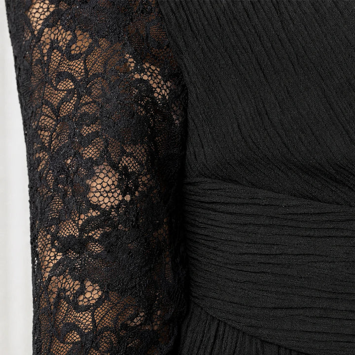Dam Spetsad Peplum Kostym - Elegant Tvådelad Outfit