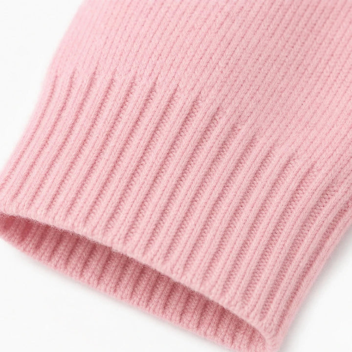 Dam Stickad Cardigan med Vändbar Krage - Klassisk Stil