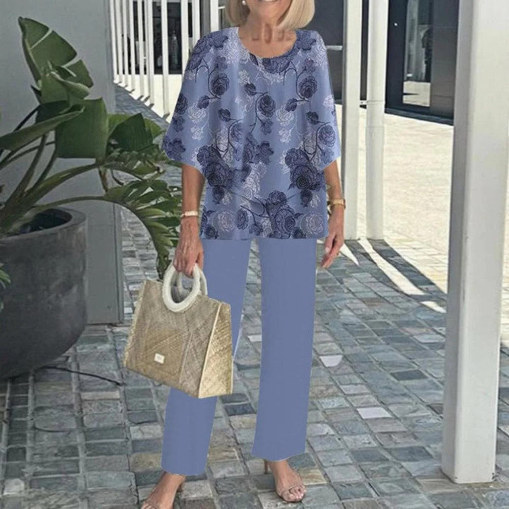 Dam Tvådelad Set - Bekväm Elegant Stil - Lila
