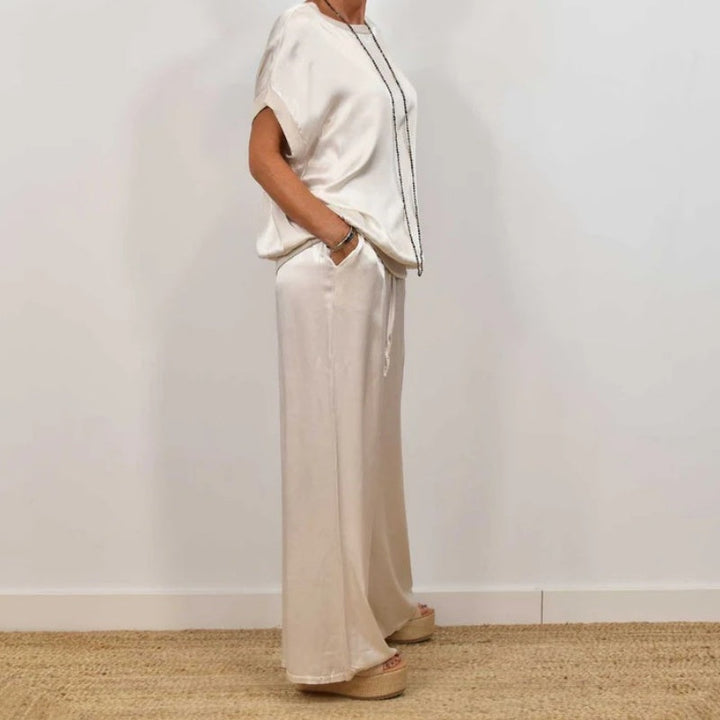Dam Tvådelad Set Blus och Byxor - Elegant