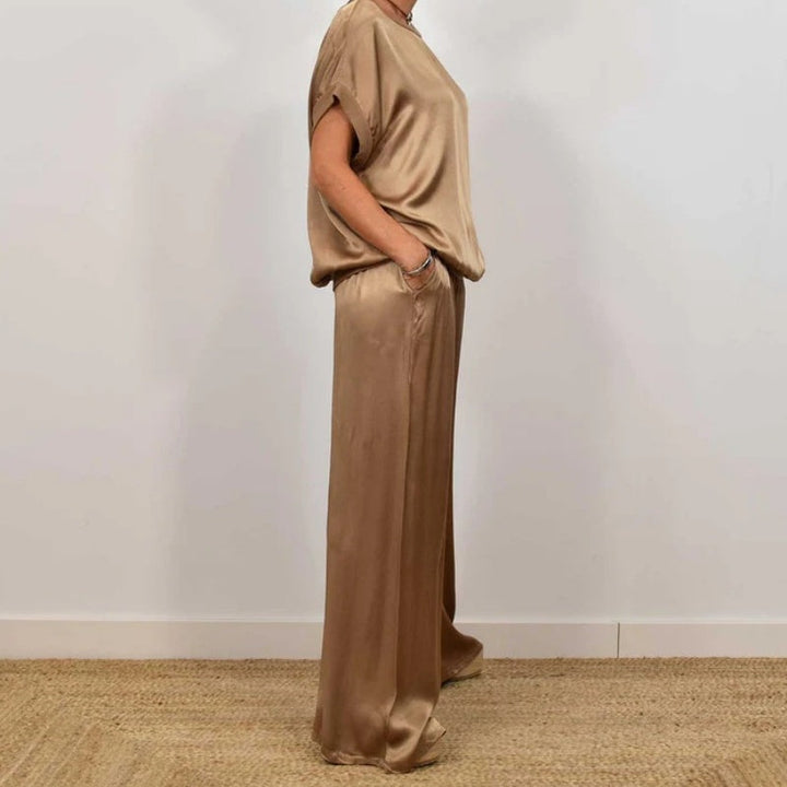 Dam Tvådelad Set Blus och Byxor - Elegant