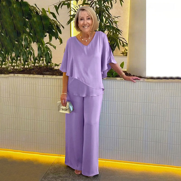 Dam Tvådelad Set - Elegant Klassiker - Lila