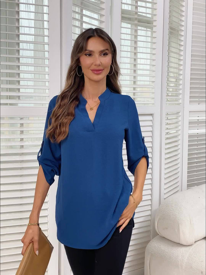 Dam V-ringad blus - Elegant och bekväm
