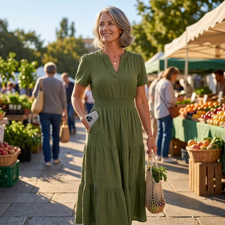 Dam V-ringad Maxiklänning - Sommarens Mest Effortless Look