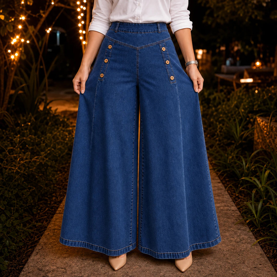 Dam vida jeans med hög midja - Klassisk passform