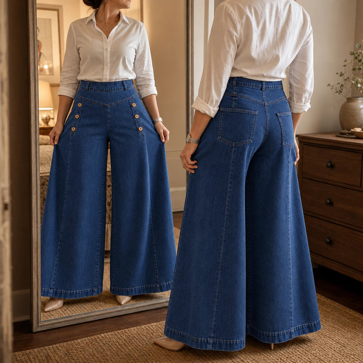 Dam vida jeans med hög midja - Klassisk passform