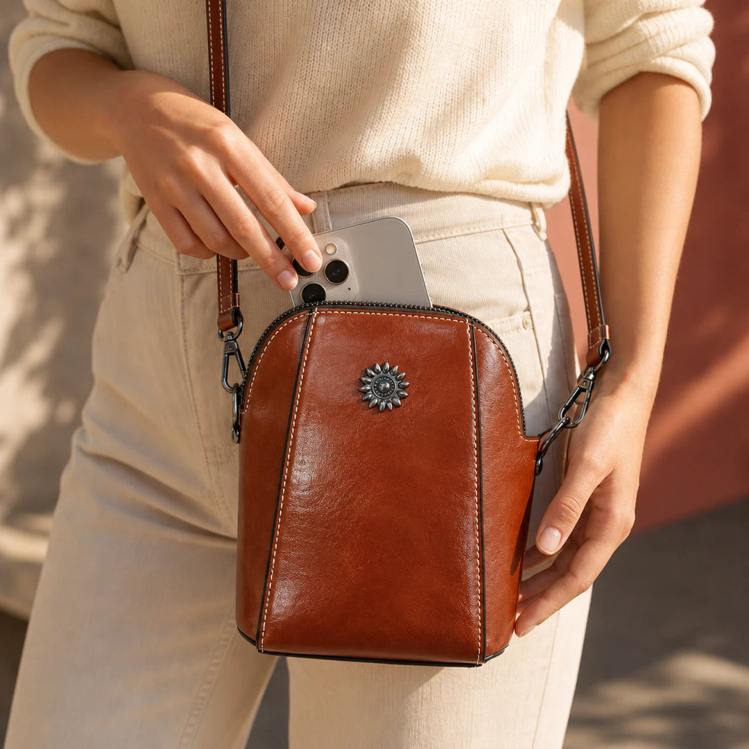 Dam Vintage Mini Axelväska - Klassisk Crossbody
