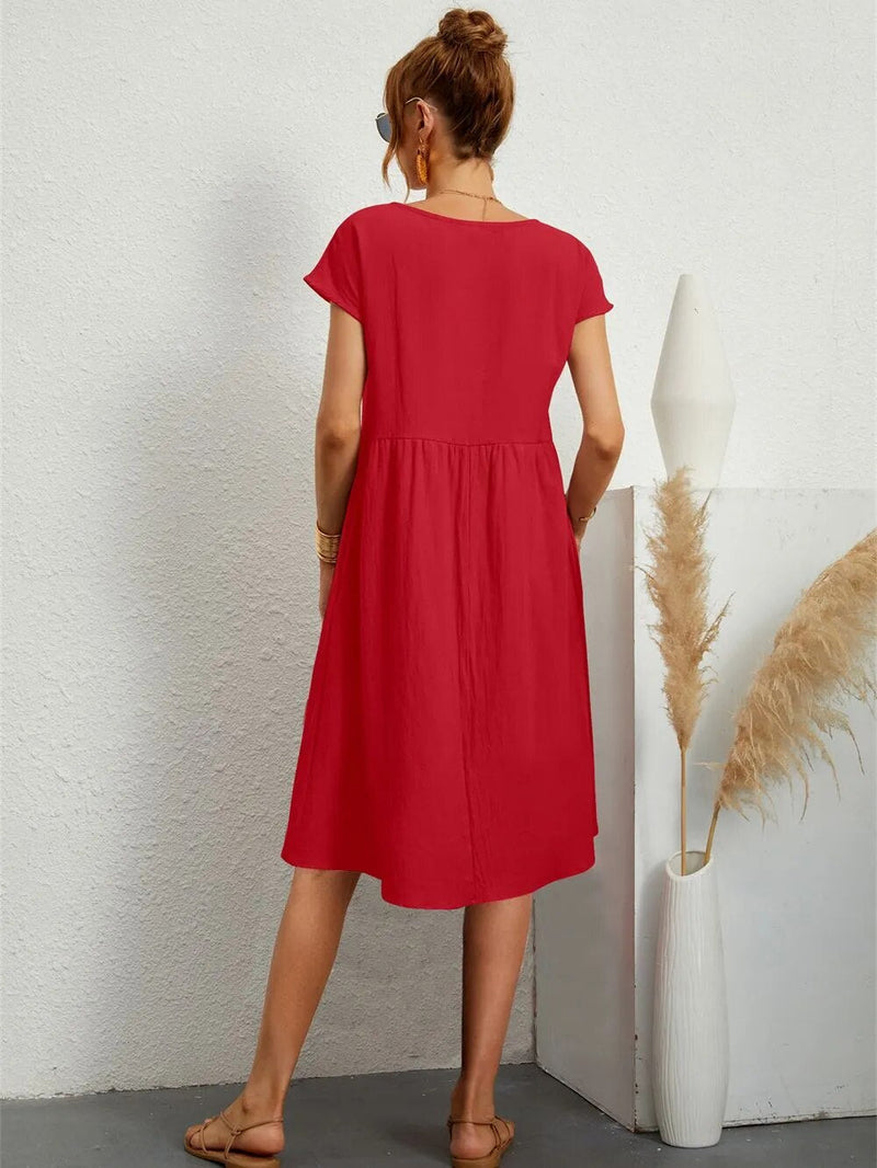 Elegant Klänning för Dam | Tidlös Stil & Smickrande Passform | Bomstickad struktur