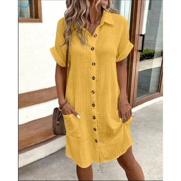 Klänning för Kvinnor | Elegant & Mångsidig | Skjortklänningssilhuett | Polyester
