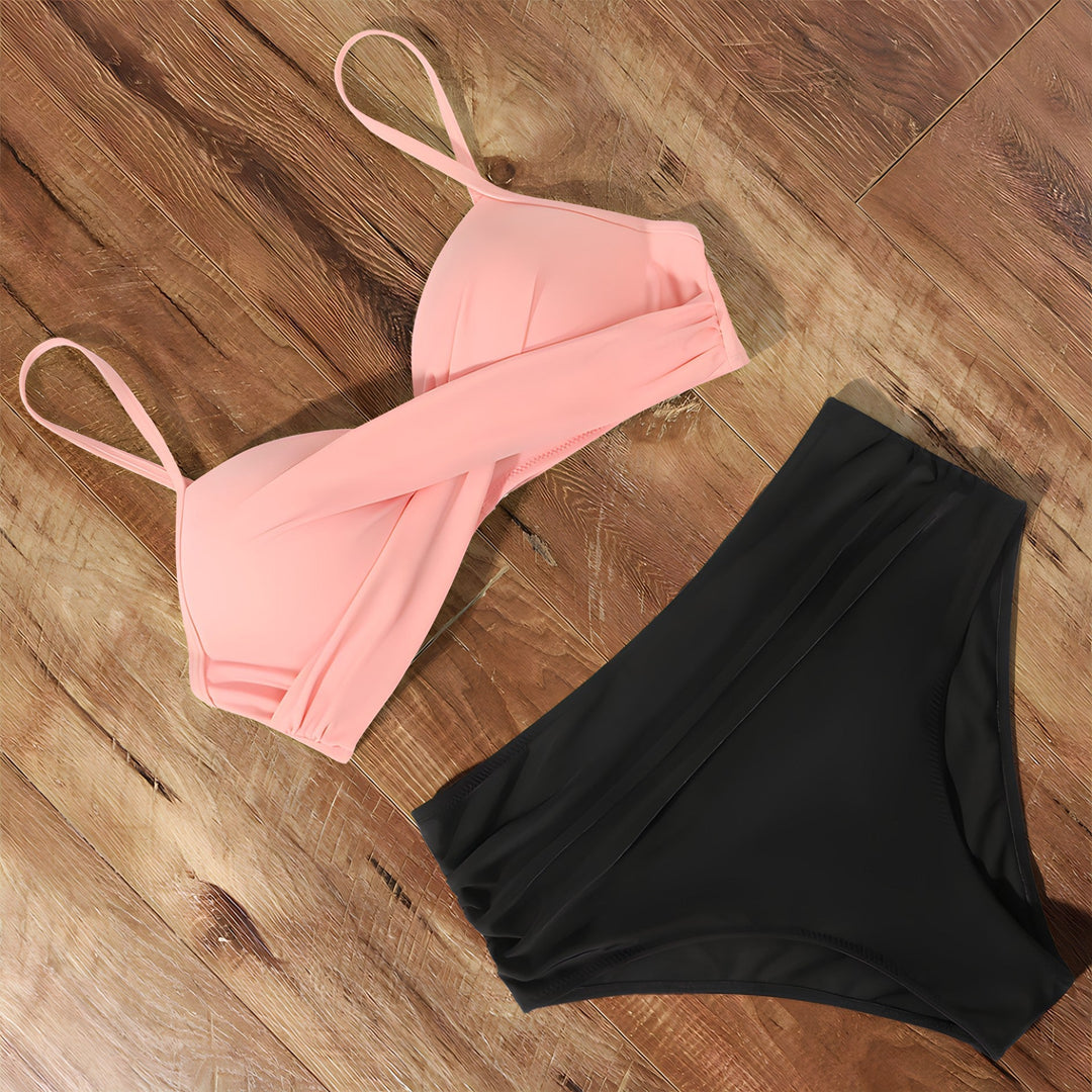 Bikini Set för Kvinnor | Stilren &amp; Stödjande | Hög Midja | Stretchigt Tyg | Polyester