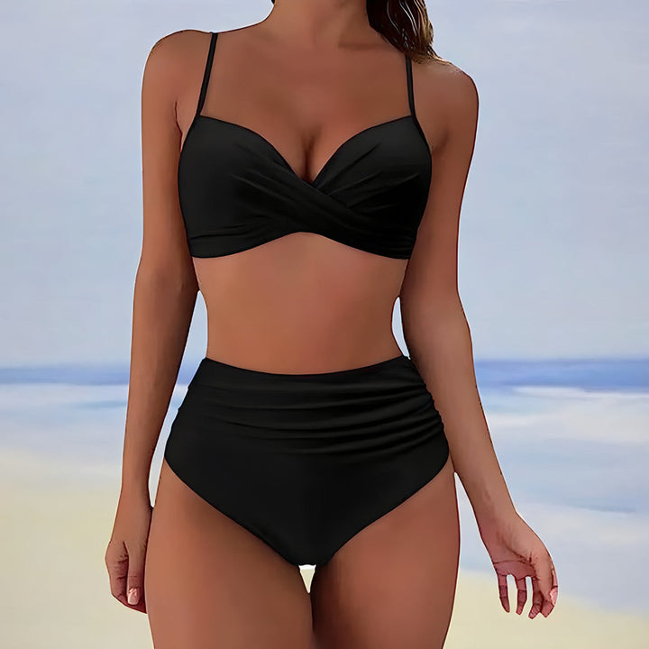 Bikini Set för Kvinnor | Stilren &amp; Stödjande | Hög Midja | Stretchigt Tyg | Polyester