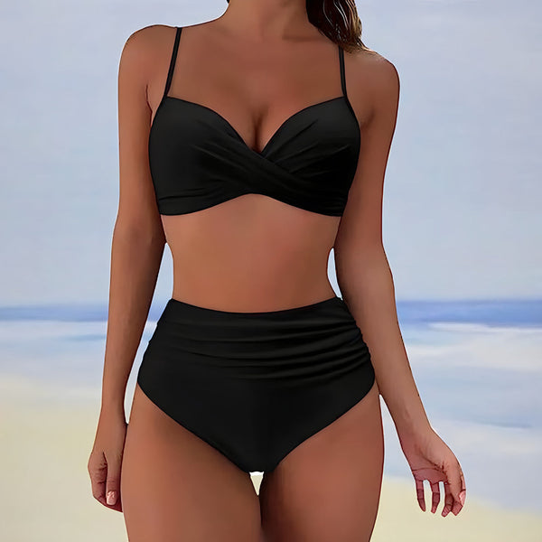 Bikini Set för Kvinnor | Stilren & Stödjande | Hög Midja | Stretchigt Tyg | Polyester