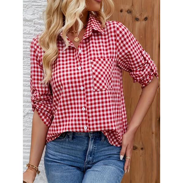 Damskjorta | Avslappnad Passform & Stil | Heldagskomfort | Polyester