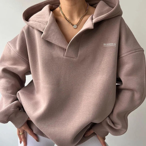 Dam Hoodie | Vardaglig & Elegant | Vintervärme & Komfort | Mjuk Polyester