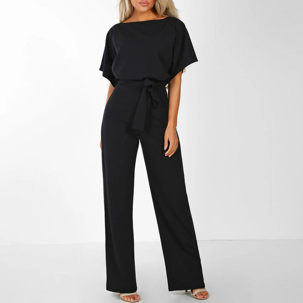 Jumpsuit för Dam | Slim Fit & Vida Byxor | Knytning i Midjan | Elegant & Bekväm