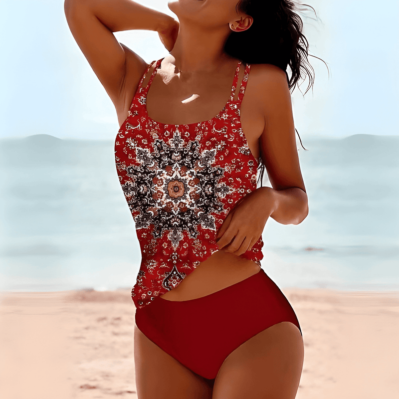 Baddräktsset Dam | Elegant & Bekvämt | Sommar Strandmode | Polyester & Lycra