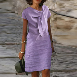 Elegant Klänning Dam | Chic & Figursmickrande Passform | Lyxig Komfort | Polyester