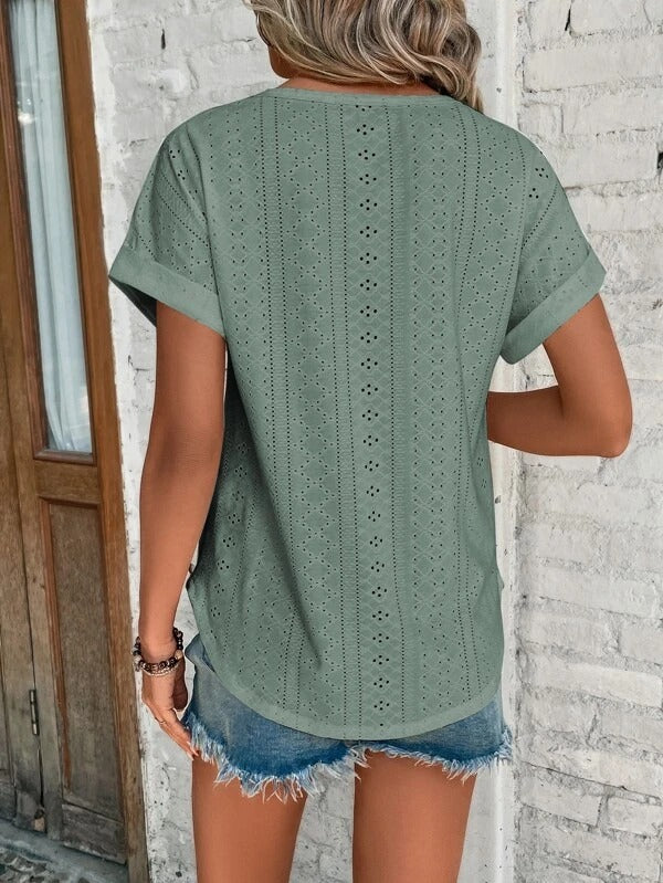 Sommar T-shirt Dam | Andas Komfort | Figursmickrande Passform | Polyester Elastan