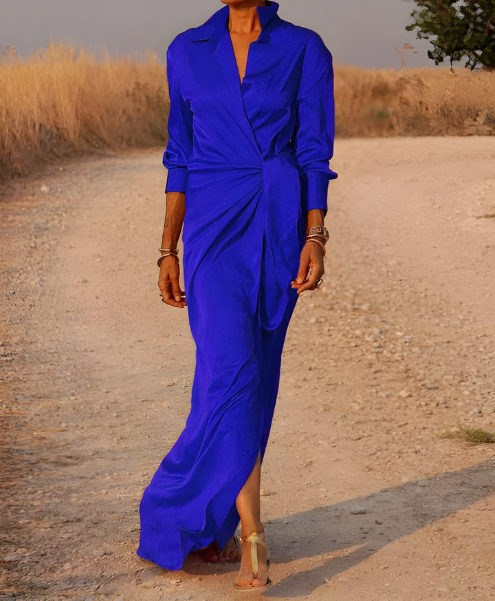 Elegant Maxiklänning Dam | Tidlös Stil | Figursmickrande Passform | Polyester