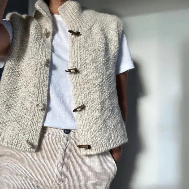 Ärmlös Väst Dam | Minimalistisk Chic | Elegant & Mångsidig | Polyester