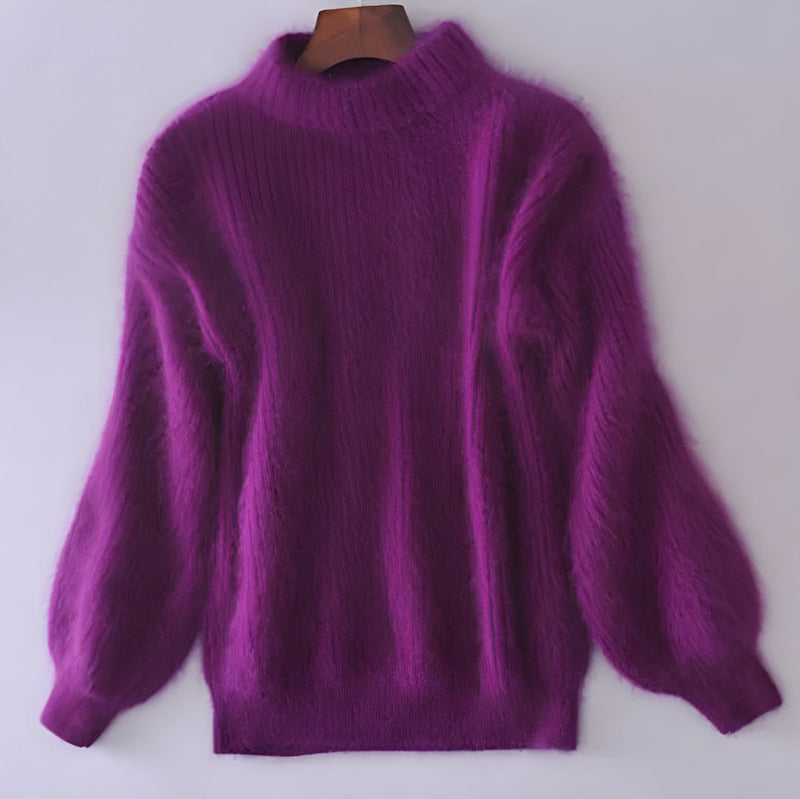 Dam Tröja | Chunky Stickning | Lanternärmar | Vinterstil