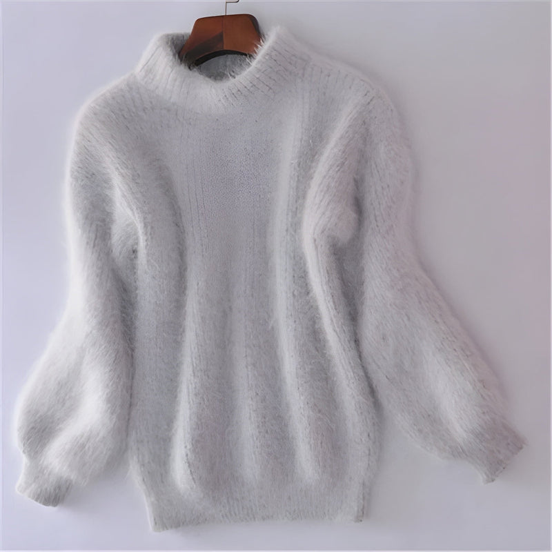 Dam Tröja | Chunky Stickning | Lanternärmar | Vinterstil
