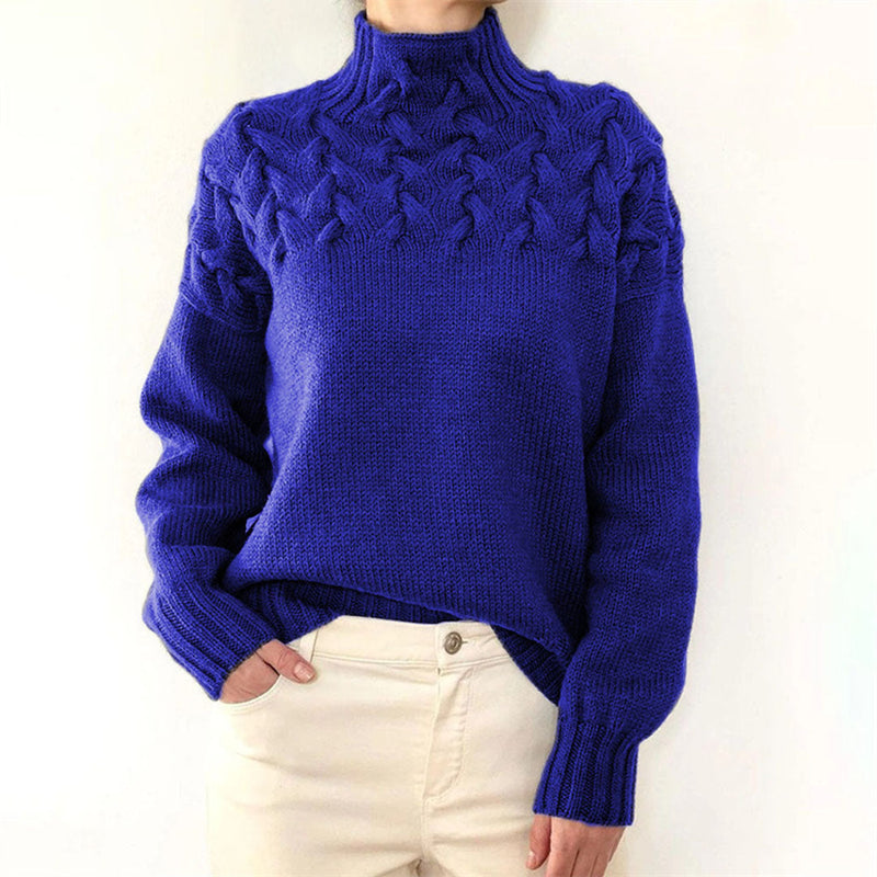 Damtröja | Enkel stickad turtleneck | Mjuk med medelhög stretch | Höst/vinter