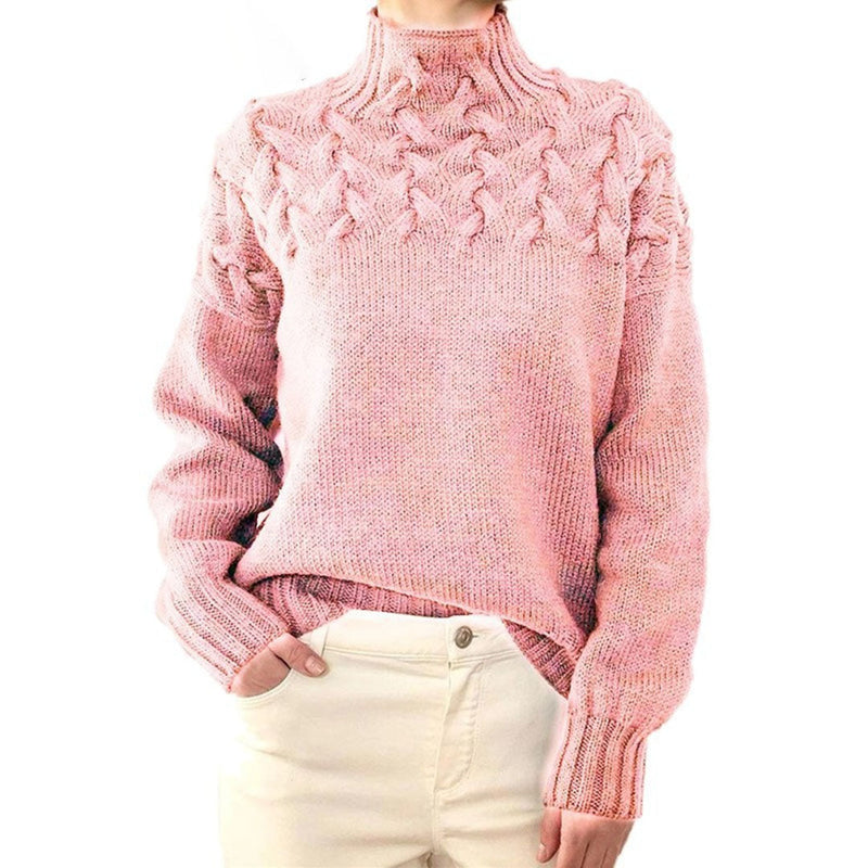 Damtröja | Enkel stickad turtleneck | Mjuk med medelhög stretch | Höst/vinter