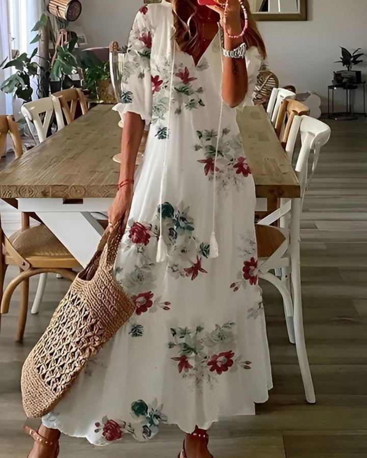 Dams Klänning | Maxi | Blommig | Sommar