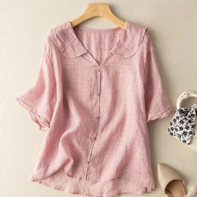 Dams Blus | Elegant | Knappar | Sommar