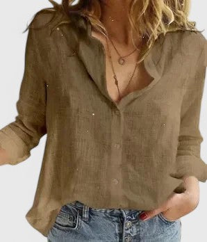 Dams Blus | Blommig | V-ringad | Sommar