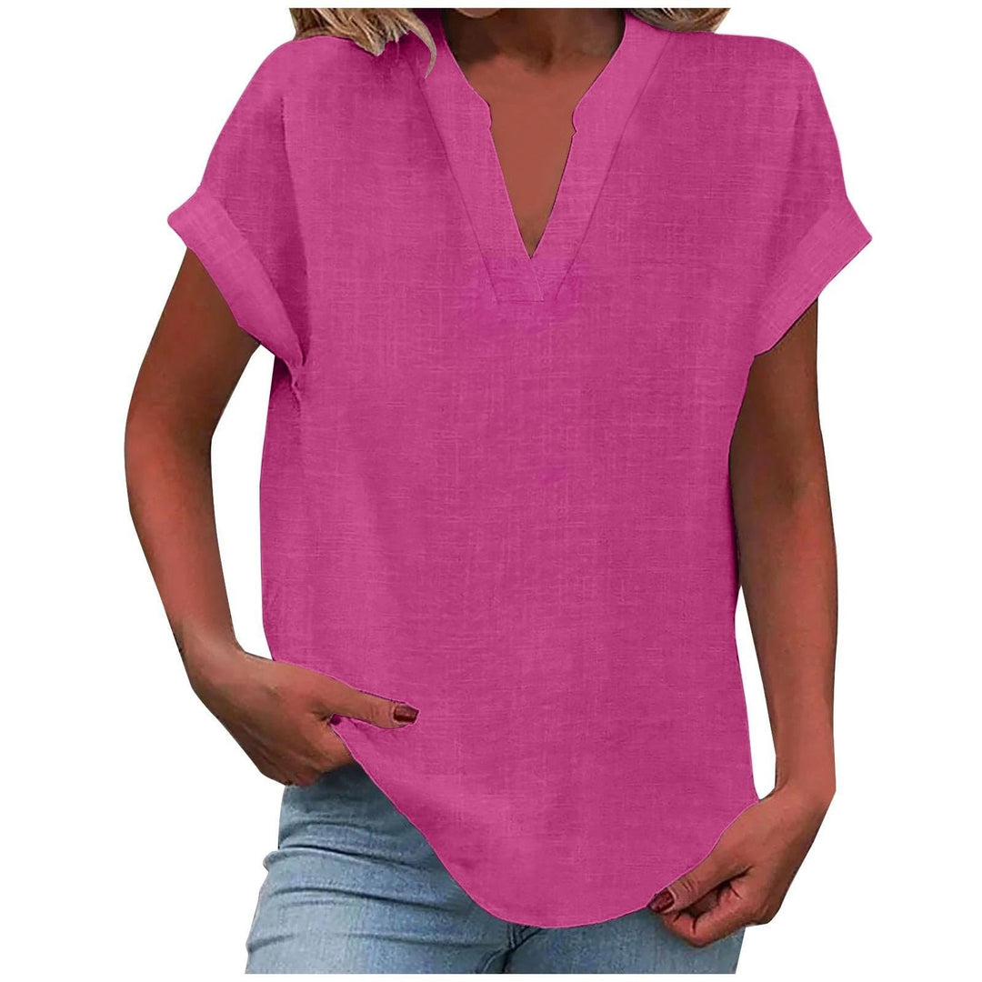 Dam Topp | V-ringad | Linnelook | Sommar