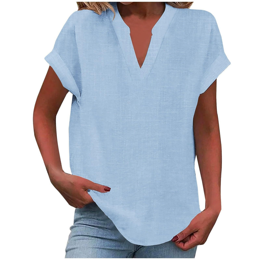 Dam Topp | V-ringad | Linnelook | Sommar