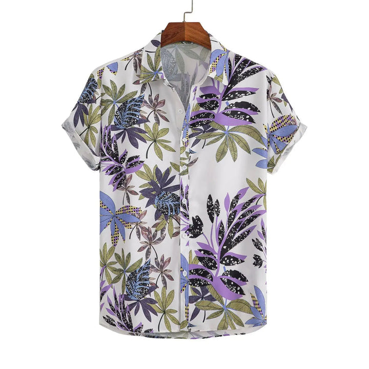 Herr Skjorta | Tropiskt blommönster | Resortstil | Sommar